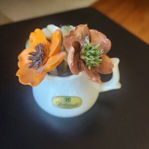 Vintage Floral Porcelain Vase